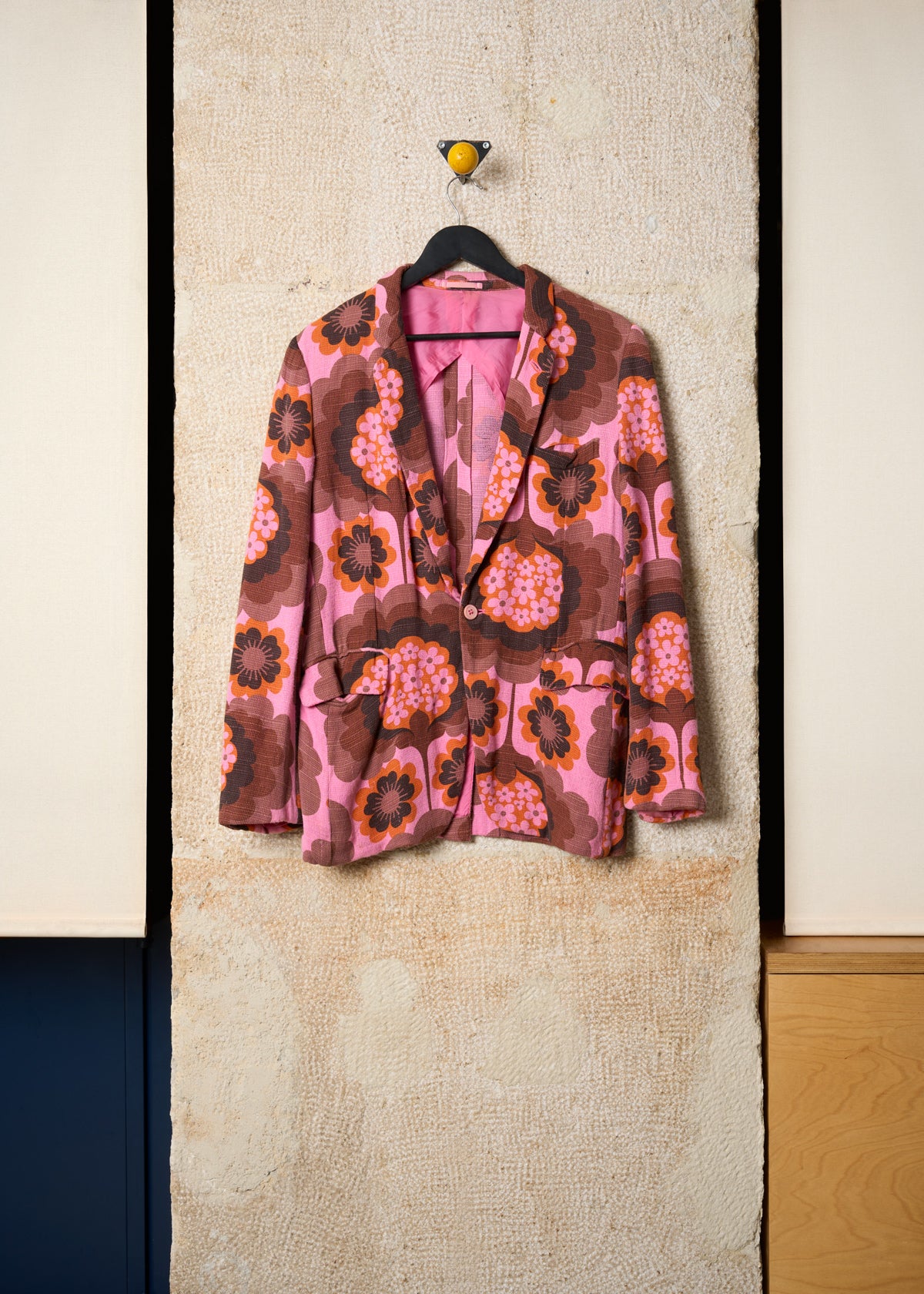 HOMME PLUS PINK PANTHER PSYCHE FLORAL COTTON BLAZER SS2005