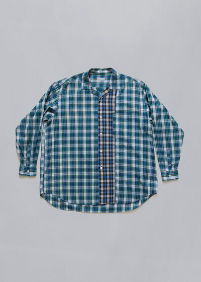 CDG Homme Optical Illusion Line Checkered Shirt 1980's - Large