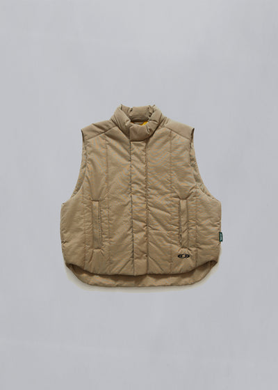 Light Brown Tech Padded Vest 2000's - Medium