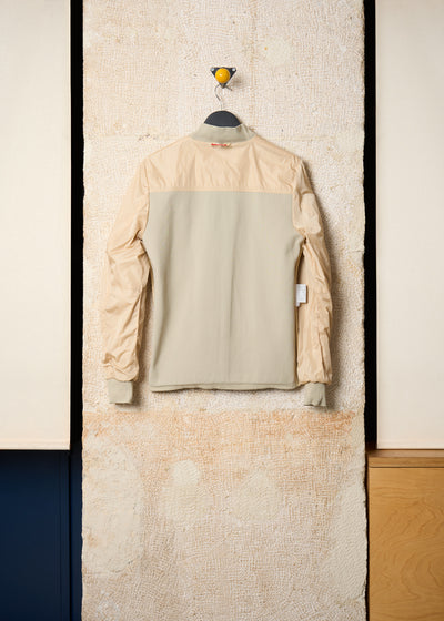 Beige Mesh Mixed Fabrics Sport Jacket 2000's - Medium