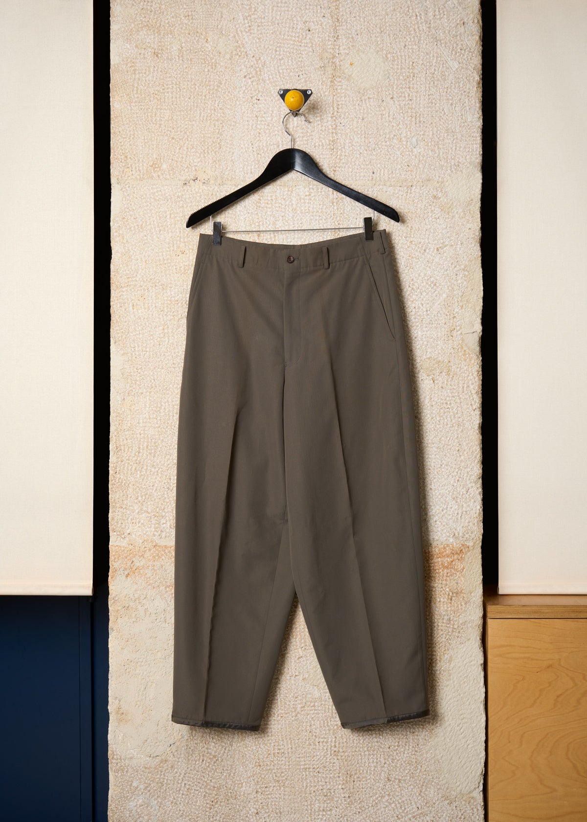 CDG Homme Olive Poly Rayon Relax Pants 1996 - Medium