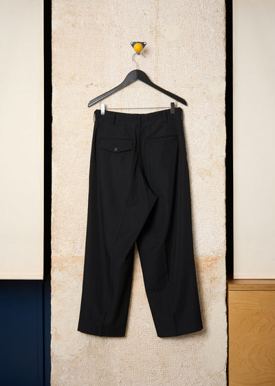 Y's For Men Navy Pleated Wool Pants SS1992 - Small