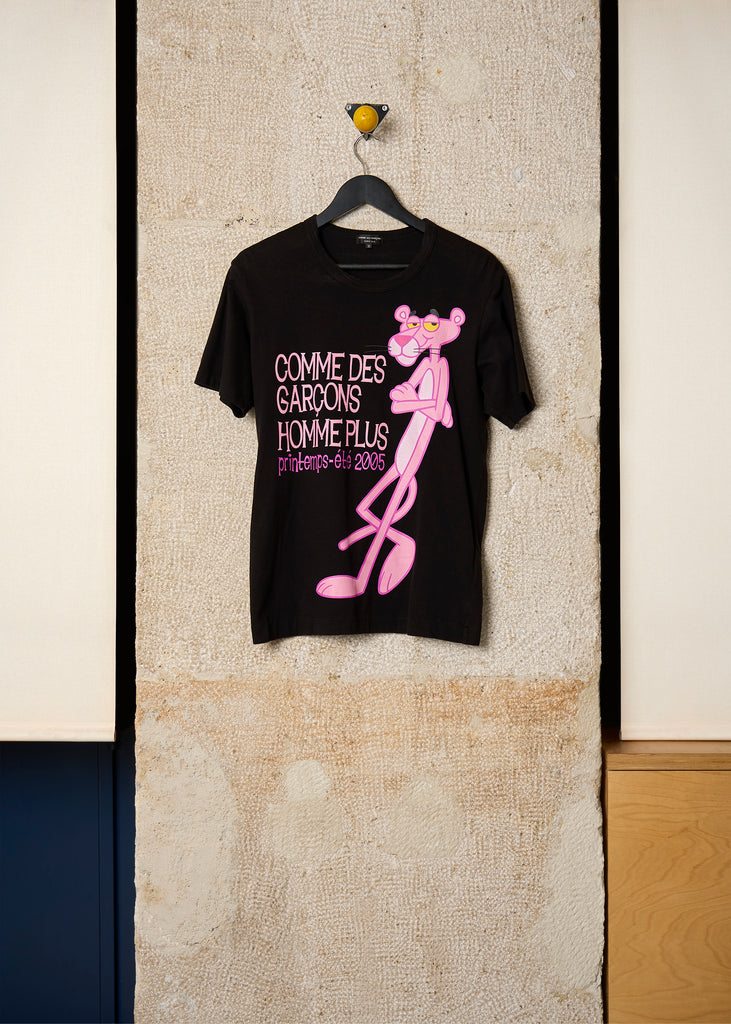 2004 CDG × PINK PANTHER T-shirts CDG HOMME PLUS WHITE PINK PANTHER TEE 2005 - Medium – The