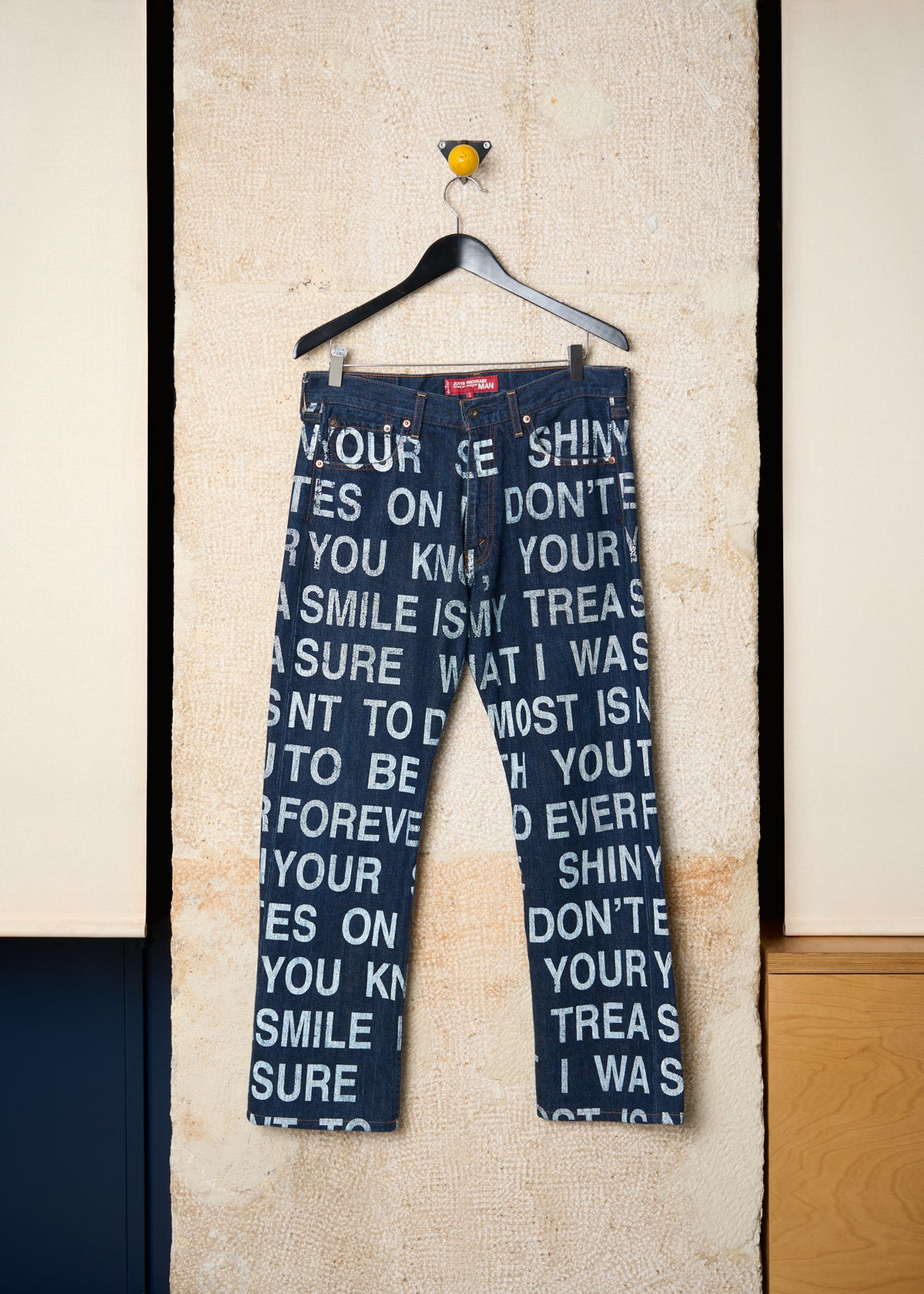 LEVI'S 503 ALL OVER POEM DENIM PANTS SS2002 - SMALL