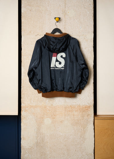 BROWN I.S REVERSIBLE HOODED 1980'S - MEDIUM