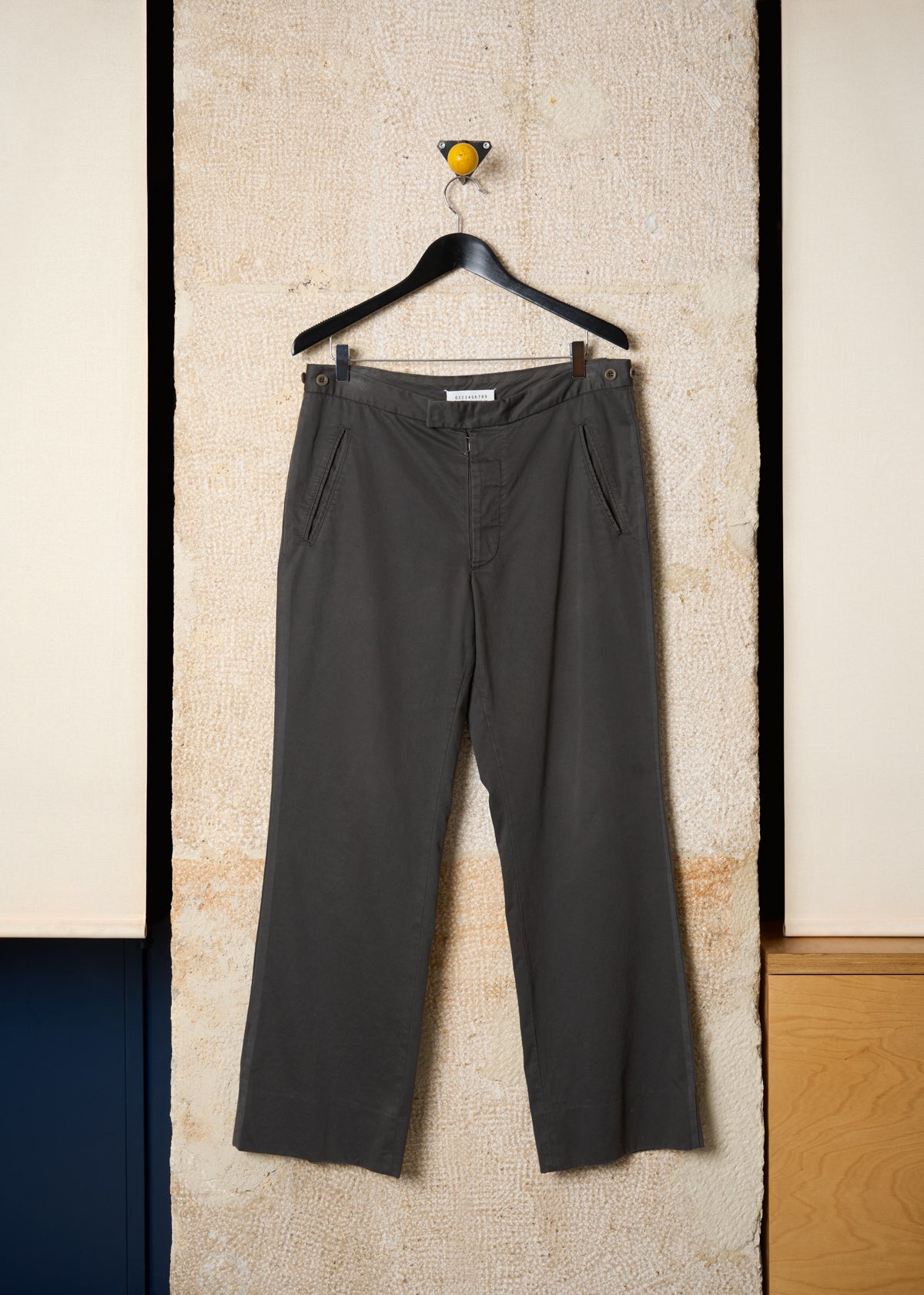 GREY COTTON SUSPENDERS BUTTONS PANTS SS2004 - 48IT