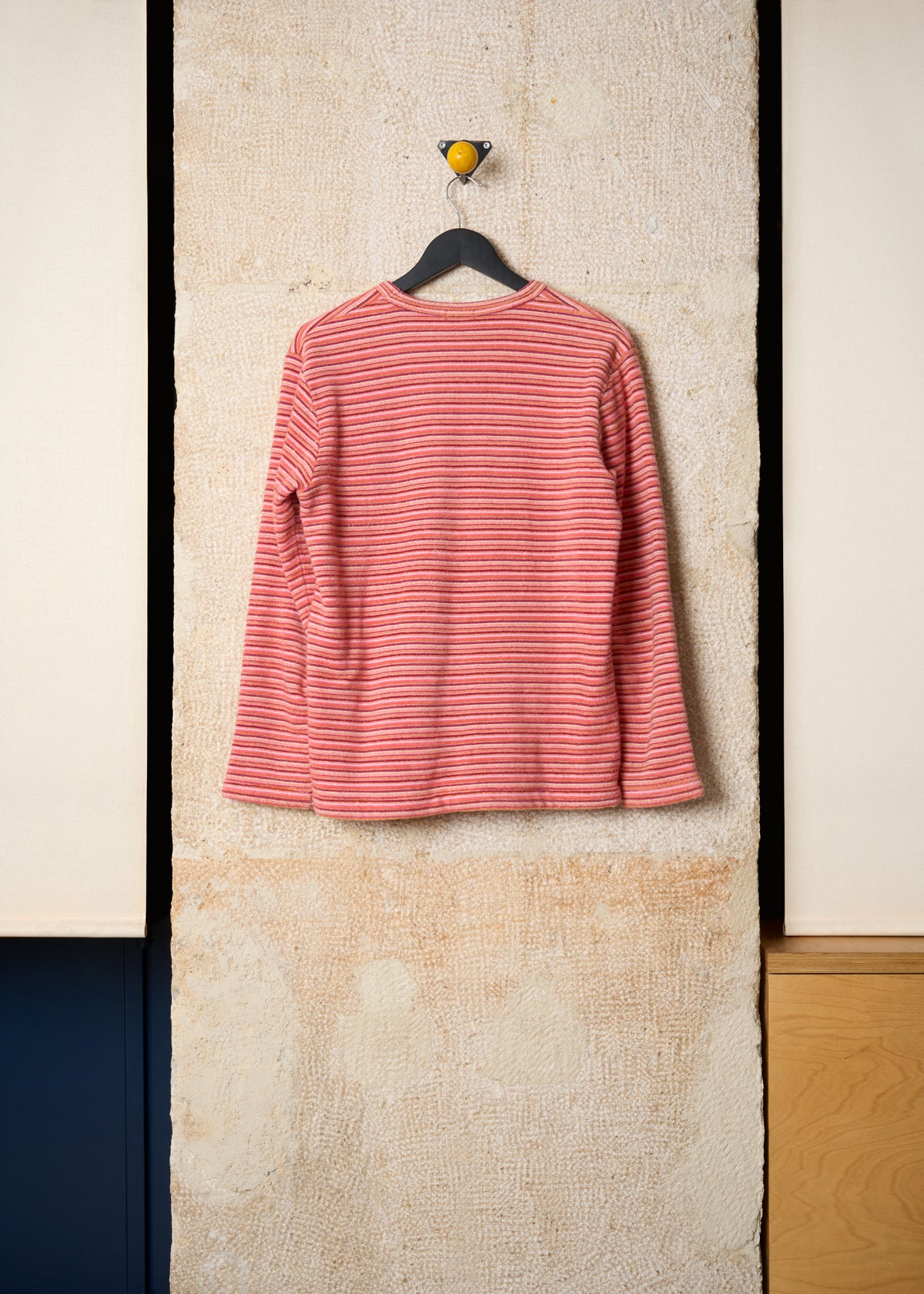 HOMME PLUS PINK TEXTURED STRIPED JUMPER SS1999 - MEDIUM