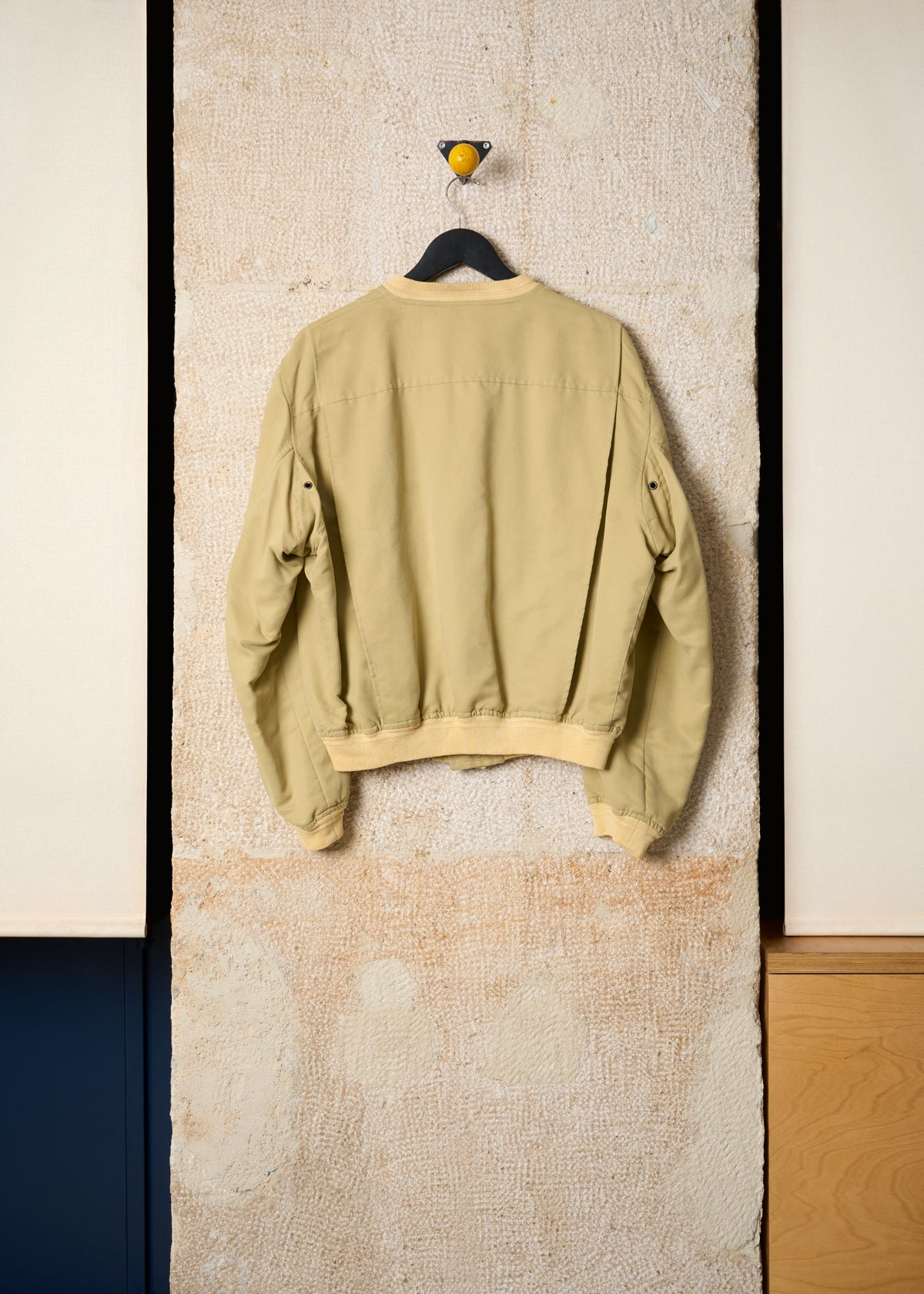 GIORGIO ARMANI YELLOW SETA BLOUSON 1980'S - LARGE