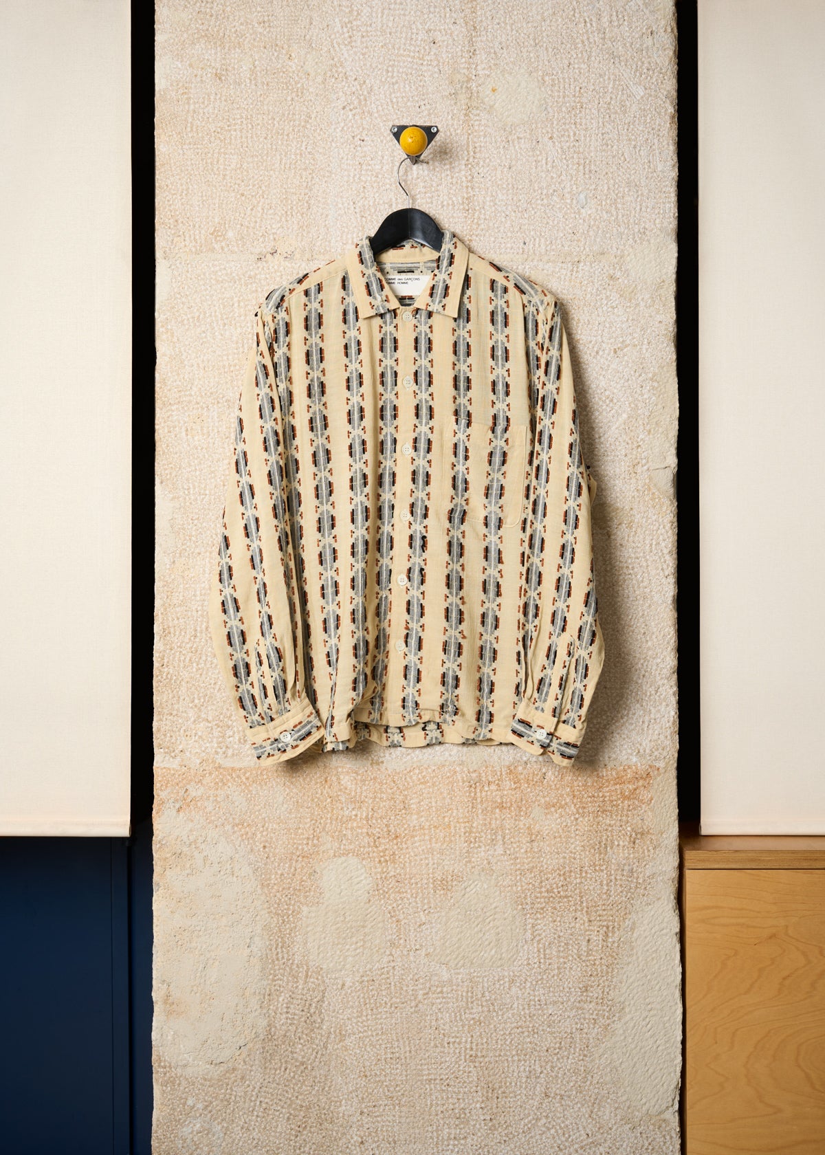HOMME HOMME WEAVED FABRIC STRIPED SHIRT SS1999 - LARGE