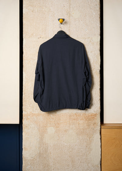 NAVY LIGHT NYLON ONE POCKET ZIP OVERSHIRT SS1999 - LARGE