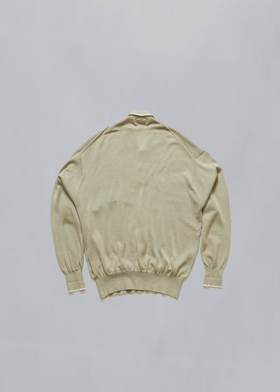 CDG Homme Natural Merino Wool Polo Knit 1980's - Large