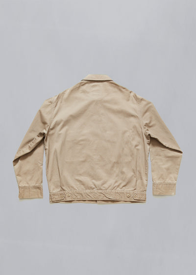 Beige Double Pocket Zip Work Jacket 1990's - X-Large