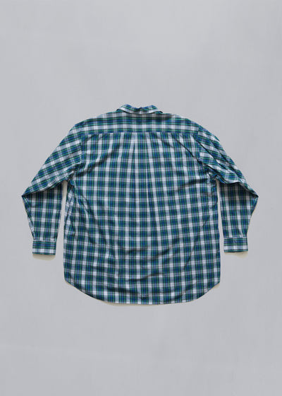 CDG Homme Optical Illusion Line Checkered Shirt 1980's - Large