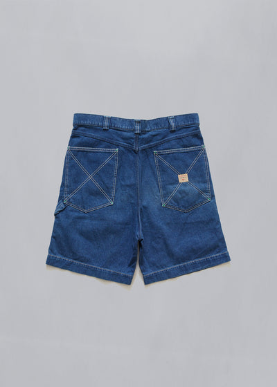 X Stitching Pockets Denim Shorts 1990's - 36