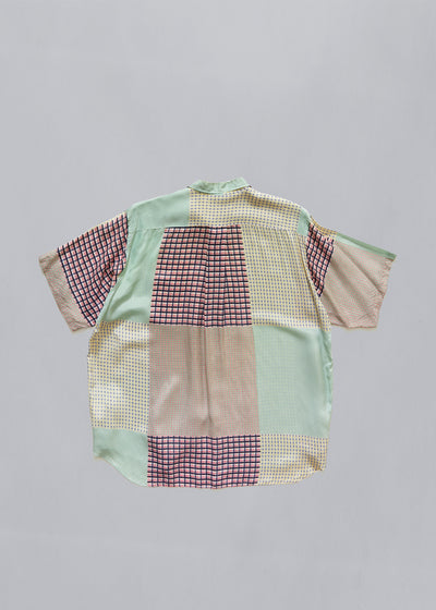 CDG Homme Multicolor Patchwork Silk Shirt 1997 - Large