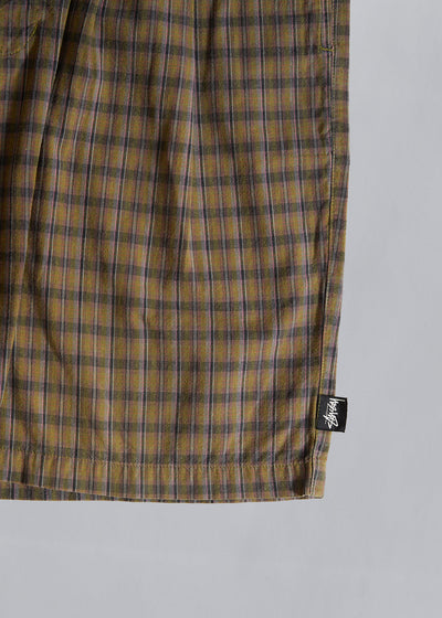 Brown Checkered Light Cotton Shorts 1990's - 32