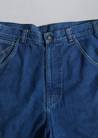 X Stitching Pockets Denim Shorts 1990's - 36