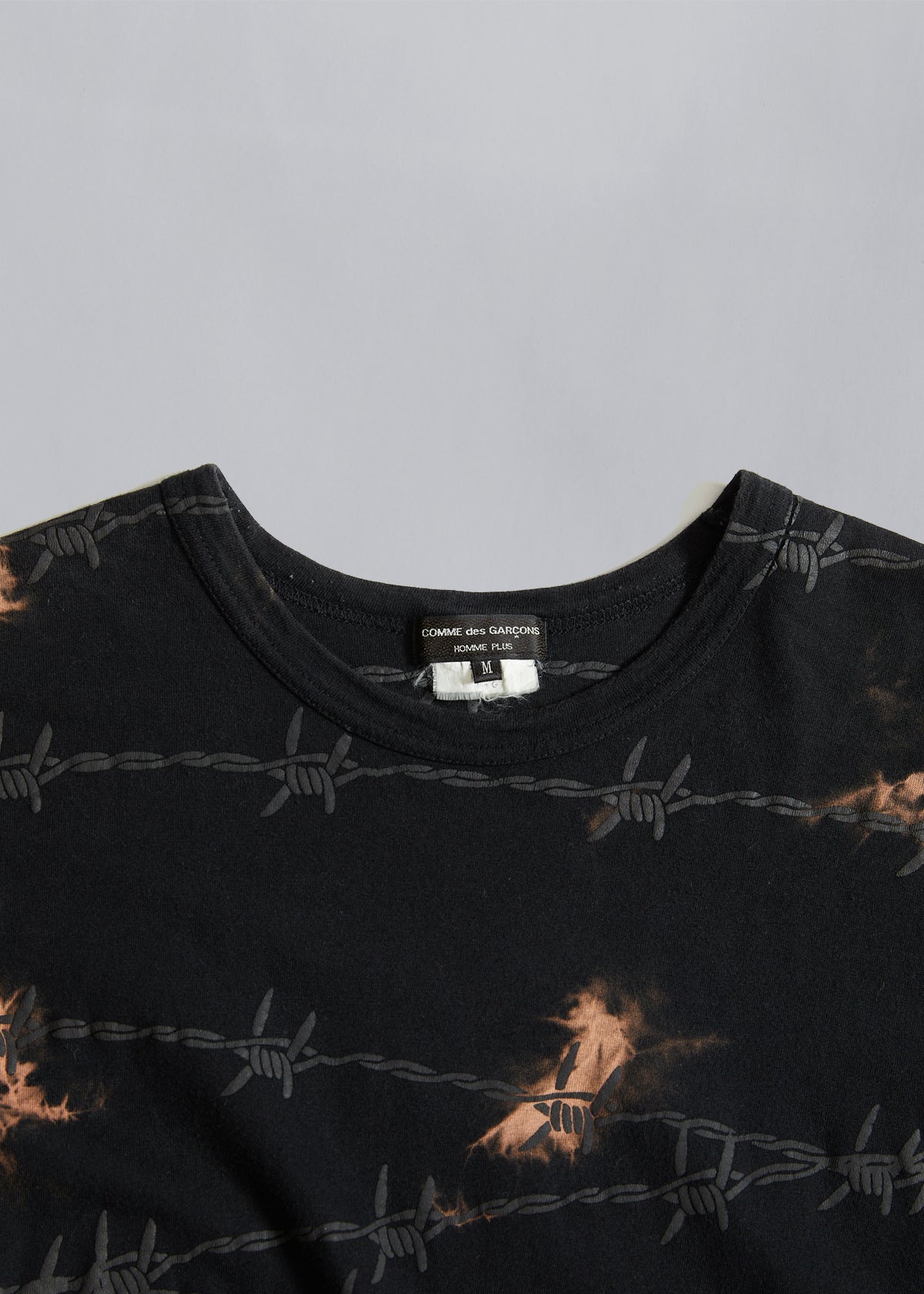 CDG Homme Plus Black Barbed Wire Tee AW2006 - Medium
