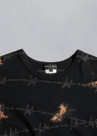 CDG Homme Plus Black Barbed Wire Tee AW2006 - Medium