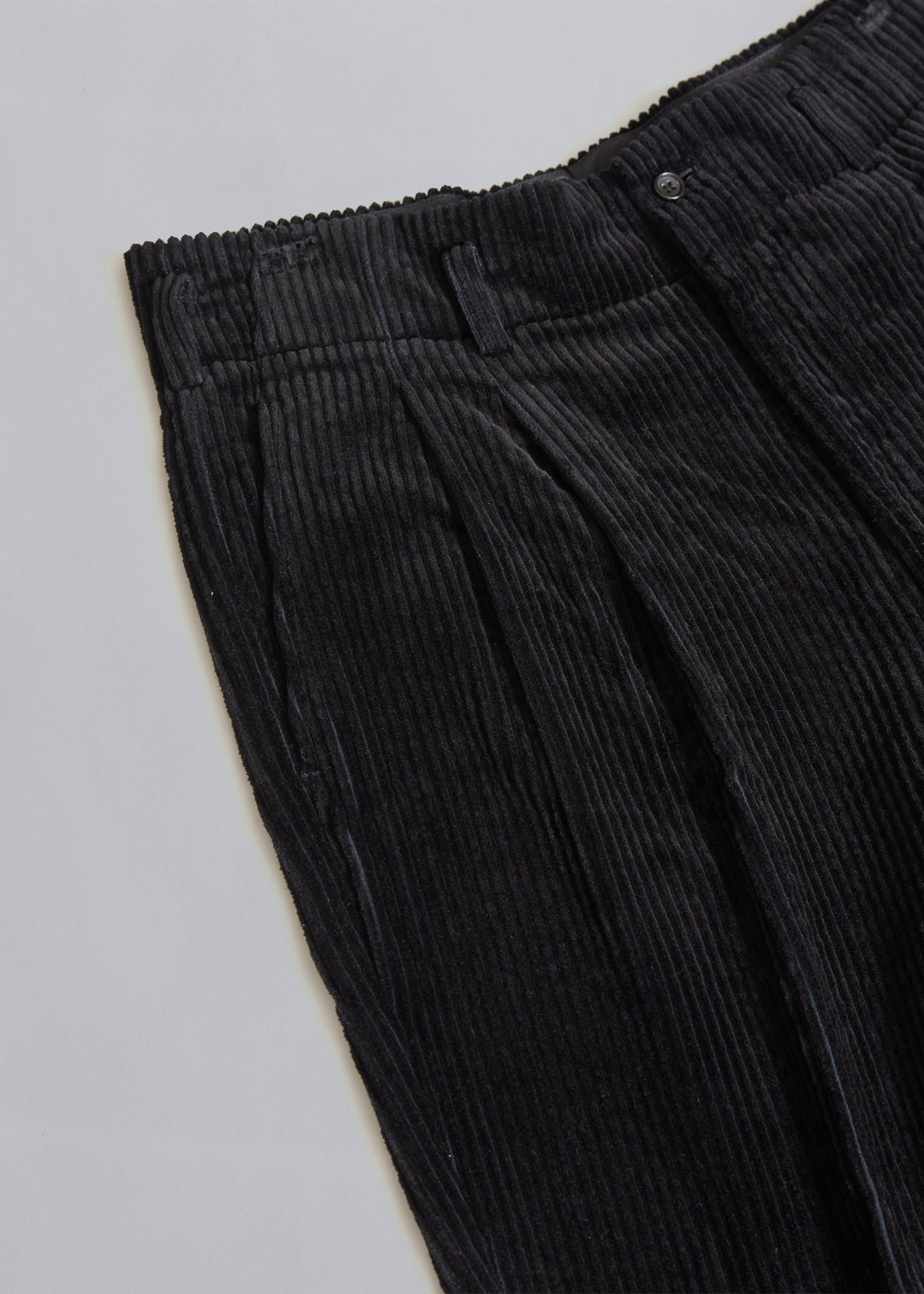 CDG Homme Black Thick Corduroy Pleated Pants 1994 - Medium