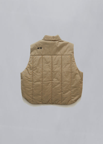Light Brown Tech Padded Vest 2000's - Medium