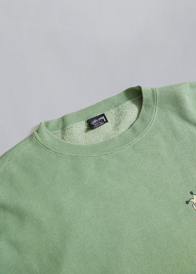 Green Coat Of Arms Logo Crewneck Sweatshirt 1989 - Large