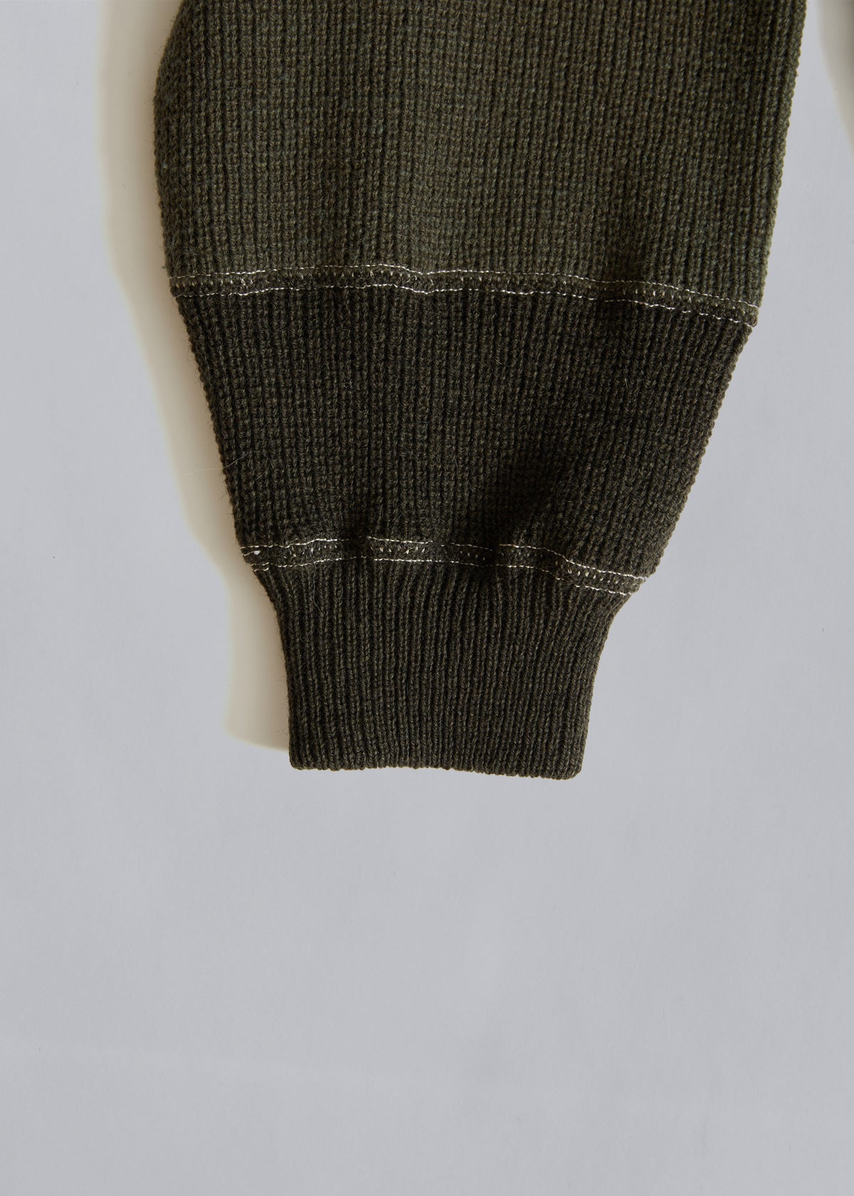 CDG Homme Olive Patchwork Wool Cardigan 1980's - Large