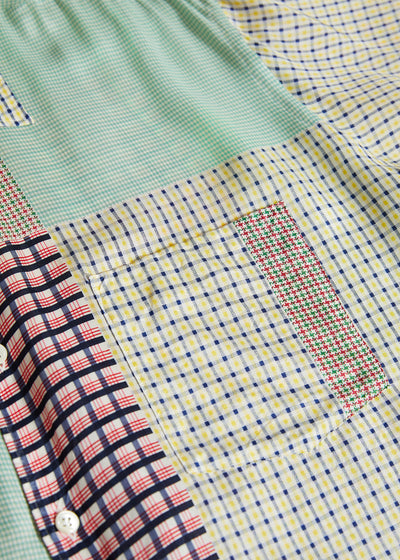 CDG Homme Multicolor Patchwork Silk Shirt 1997 - Large