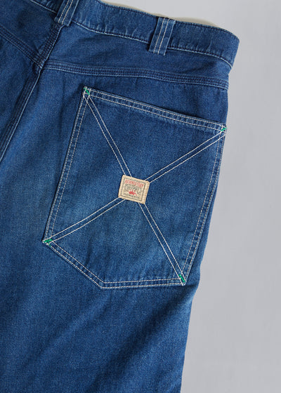 X Stitching Pockets Denim Shorts 1990's - 36