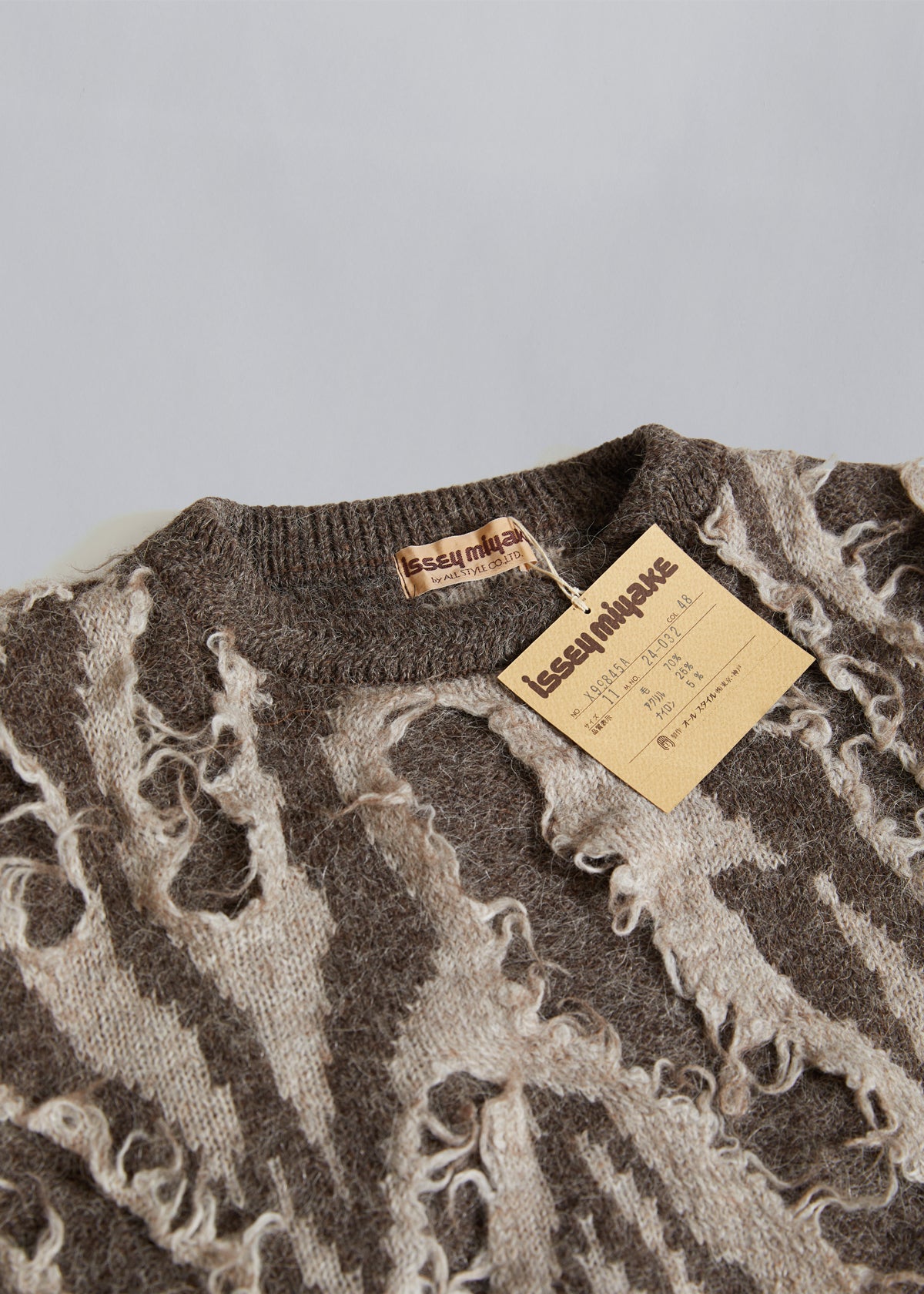 All Style Co Grey Hairy 3D Knit 1980's - Medium
