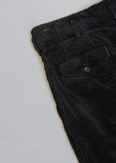 CDG Homme Black Thick Corduroy Pleated Pants 1994 - Medium