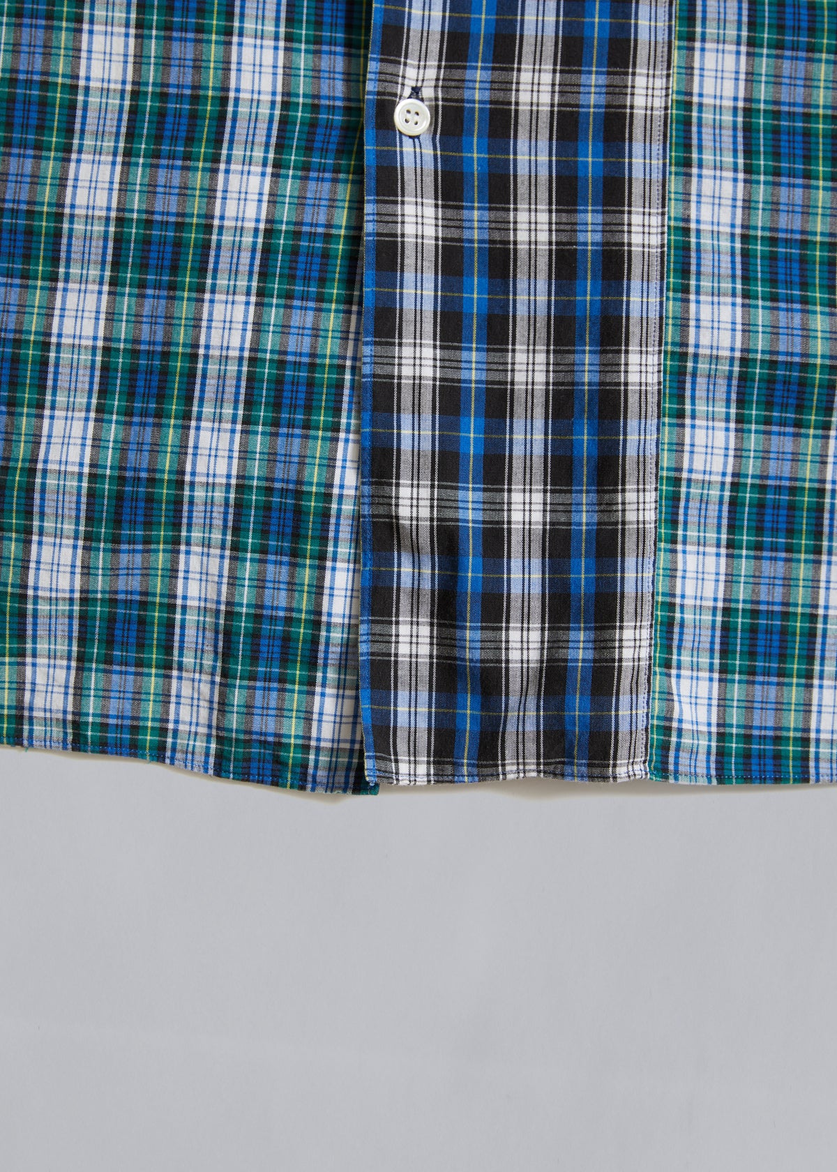 CDG Homme Optical Illusion Line Checkered Shirt 1980's - Large