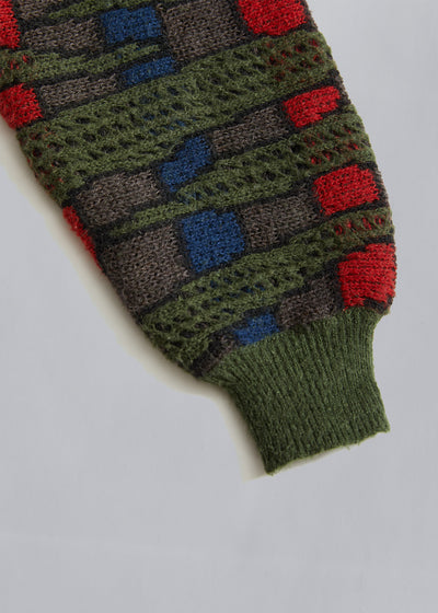 All Style Co Multicolor Textured Scratches Knit 1980's - Medium