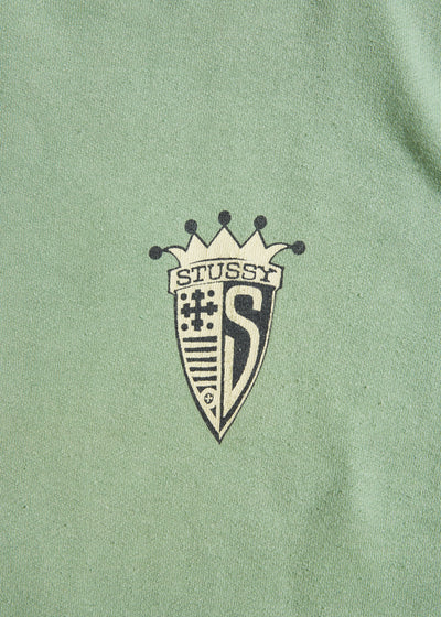 Green Coat Of Arms Logo Crewneck Sweatshirt 1989 - Large
