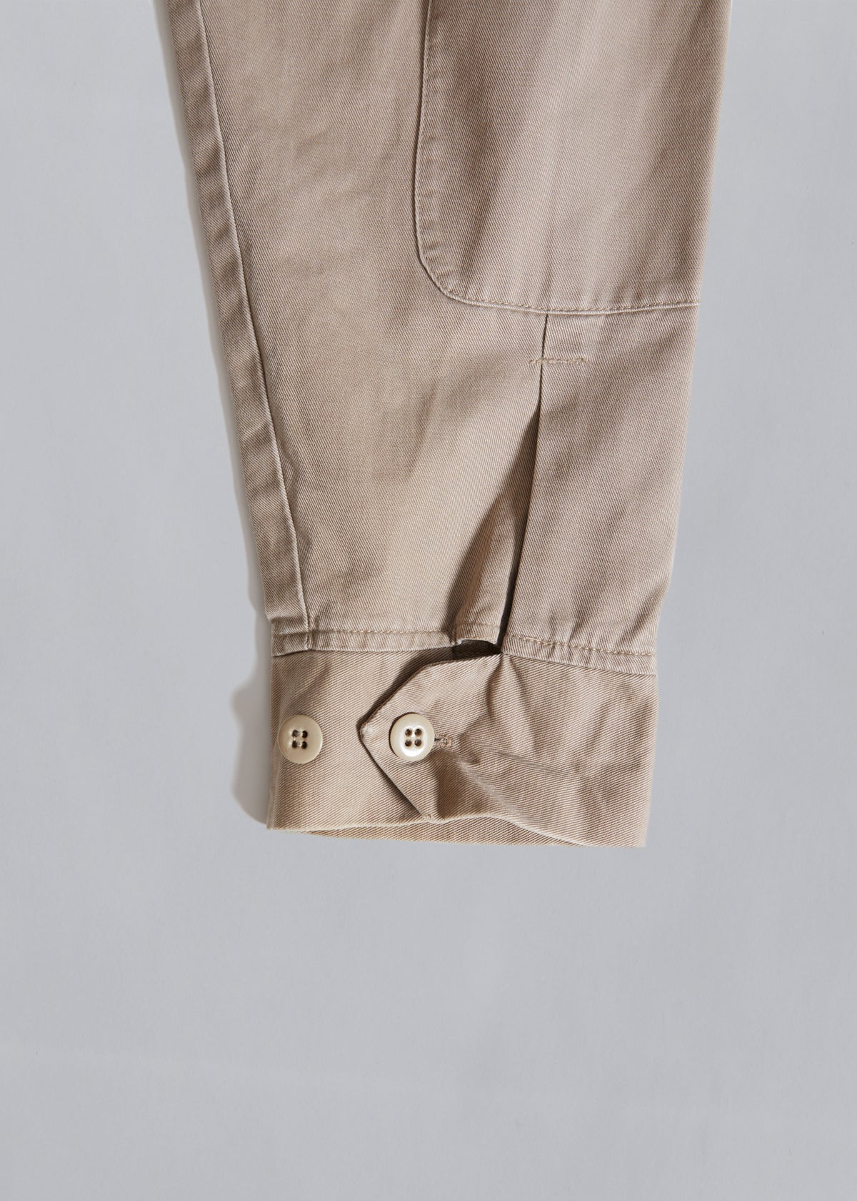 Beige Double Pocket Zip Work Jacket 1990's - X-Large