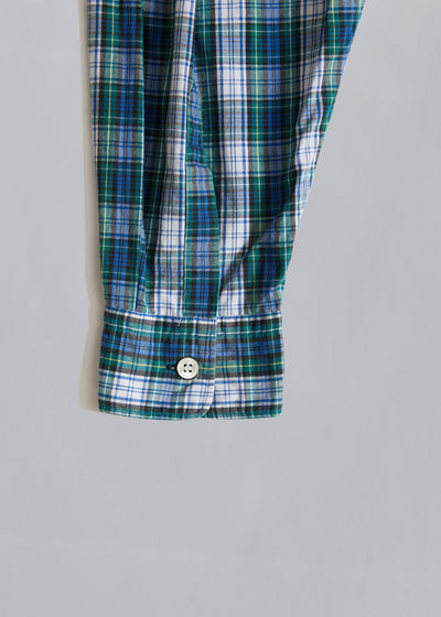 CDG Homme Optical Illusion Line Checkered Shirt 1980's - Large