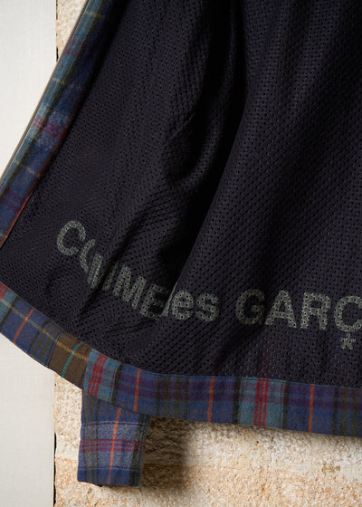 CDG Shirt Checkered Flannel Wool Tech Jacket 2008 - Large