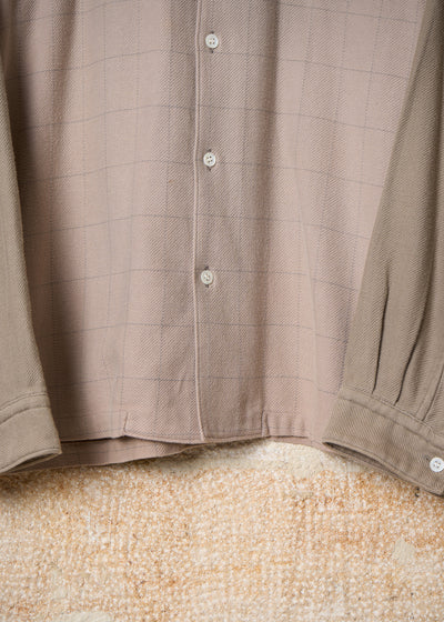 Beige Melting Pot Mixed Fabrics Flannel Shirt 2000 - Large
