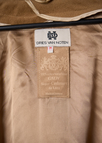 Camel Cashmere Long Balmacaan Coat 1990's - Medium