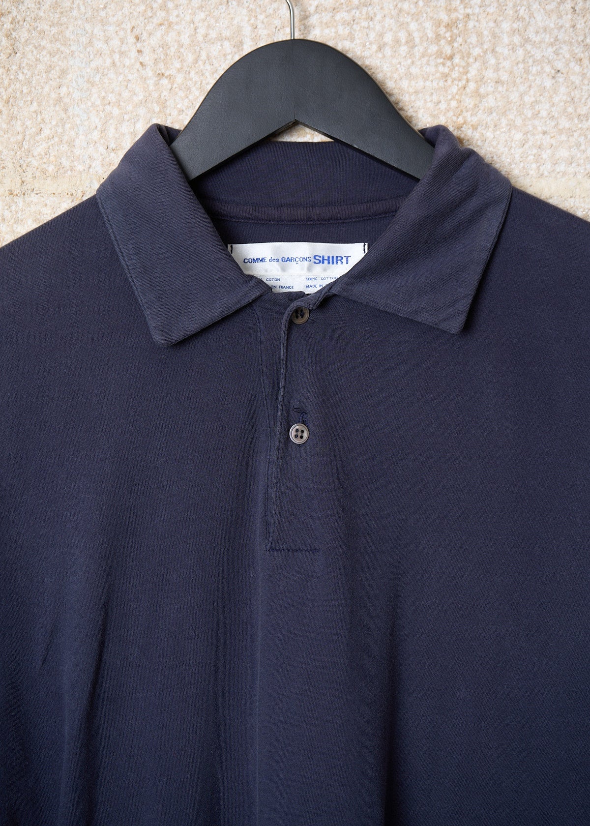 CDG Shirt Blue Switch Sleeves Polo 2000's - Medium