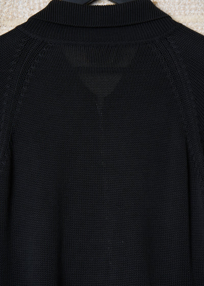 Black Side Bands Cotton Zip Overshirt 1990's - Large