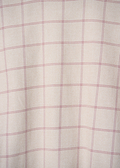 Beige Checkered Cotton Shirt 1990's - X-Large