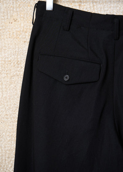 Y's For Men Navy Pleated Wool Pants SS1992 - Small