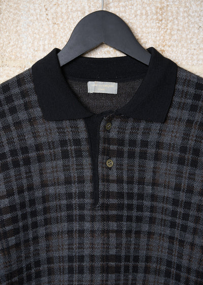 CDG Homme Patchwork Wool Knit Polo 1980's - Medium