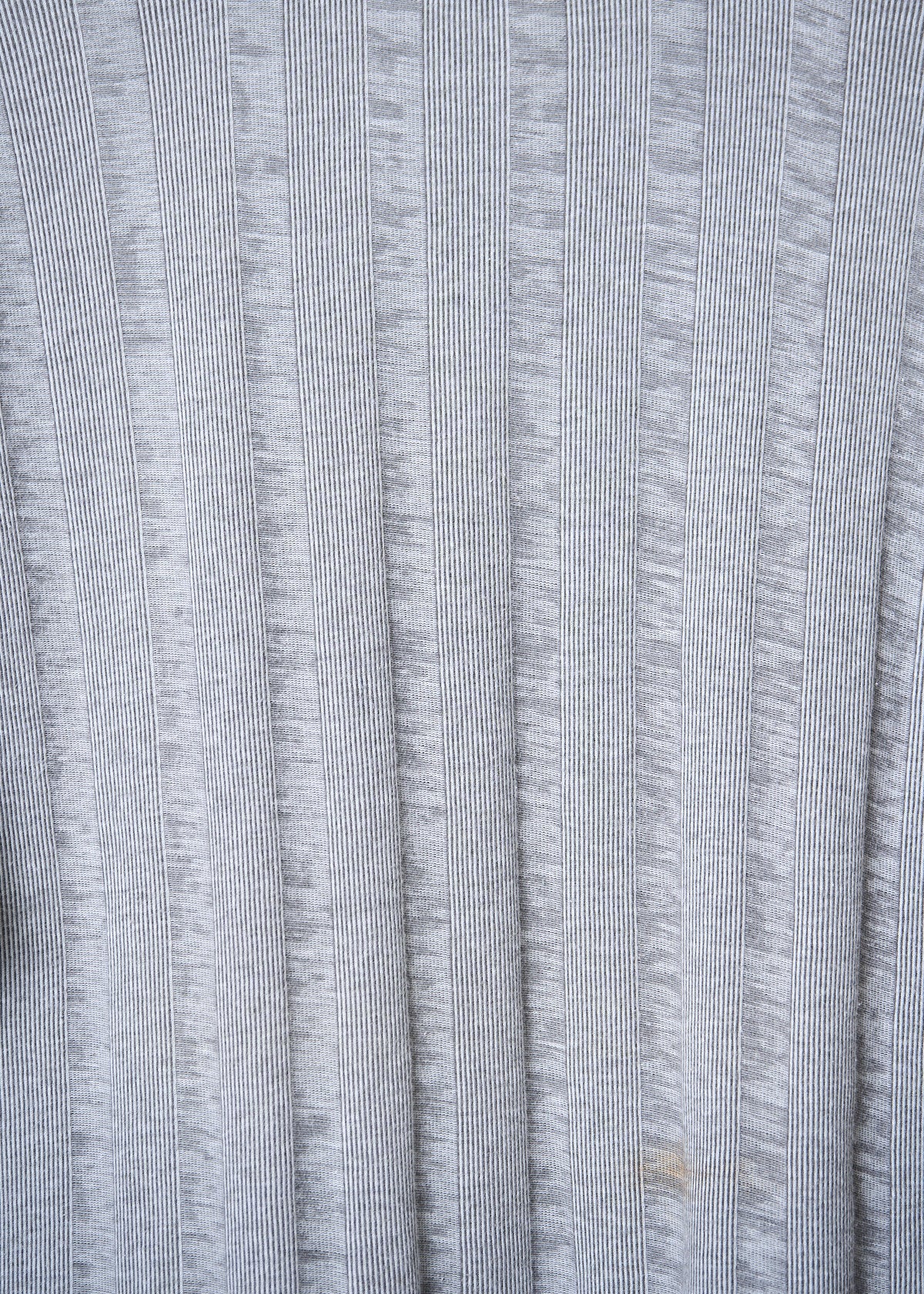 CDG Homme Grey Striped Cotton Polo 1990's - Medium