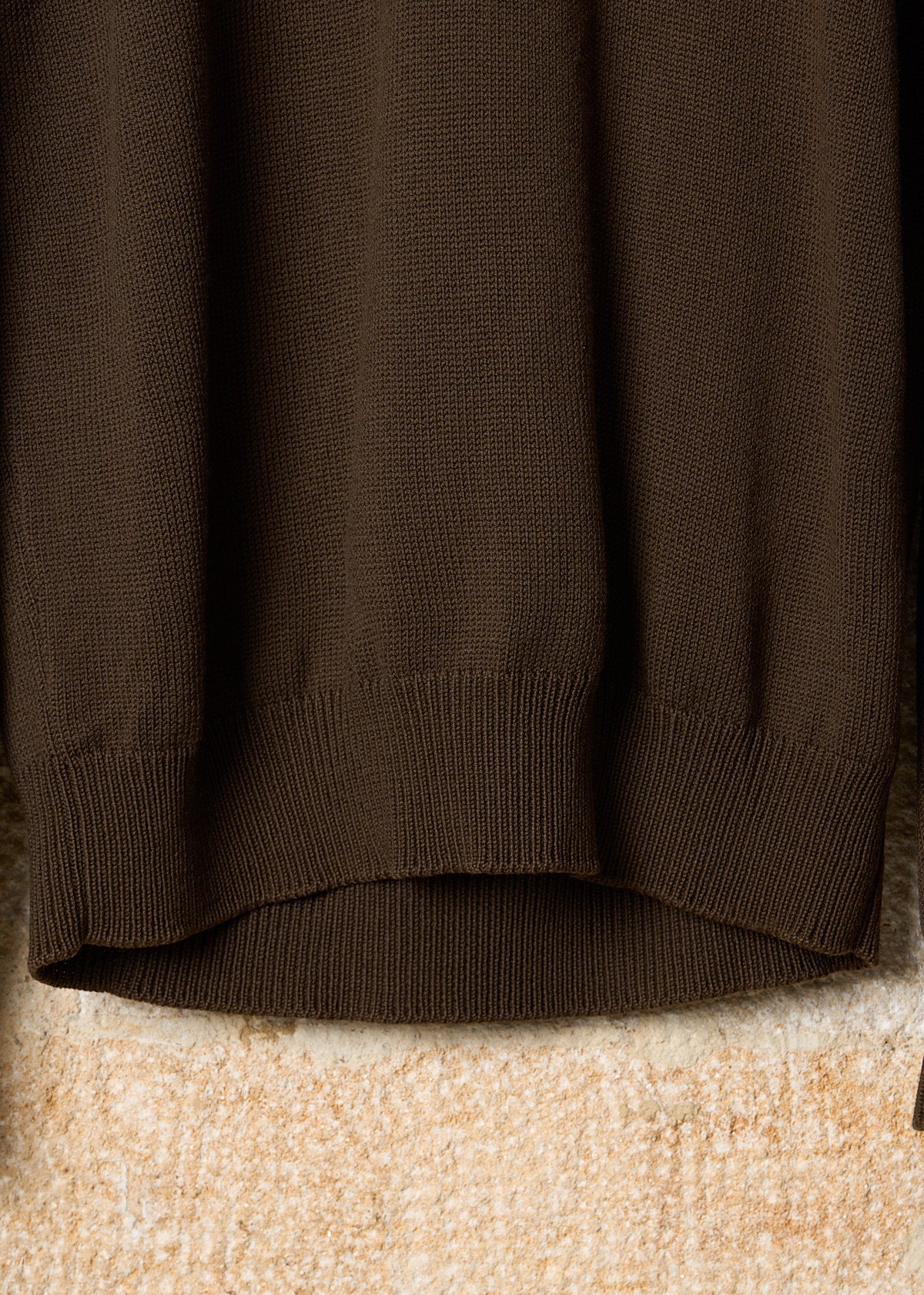 Brown Merino Wool Jumper With Nylon Hood 2000's - Large