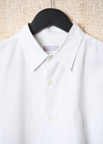 CDG HOMME ULTRA SOFT COTTON POPLIN WHITE STRIPED SHIRT SS1999 - Medium