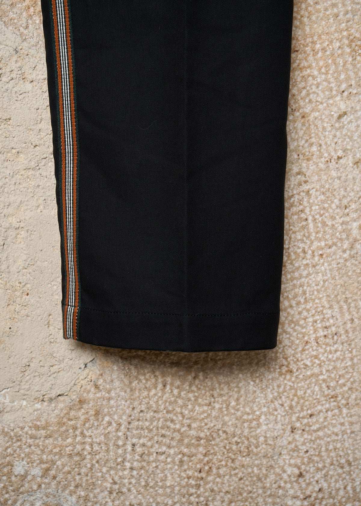 BLACK DOUBLE SIDE BANDS HEAVY COTTON  PANTS SS2003 - MEDIUM