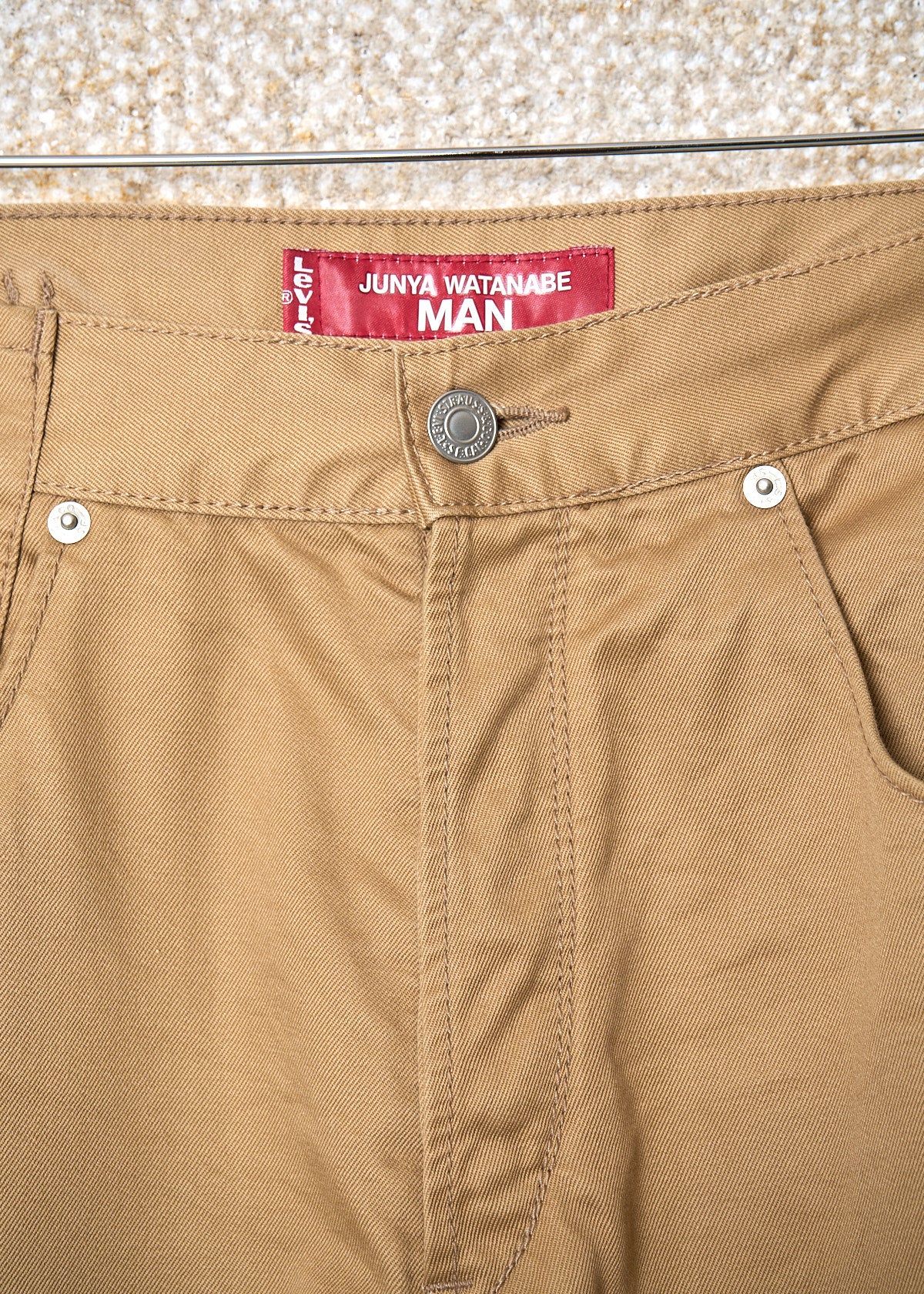 LEVI'S BROWN TROMPE LOEIL POCKETS COTTON PANTS SS2022 - SMALL