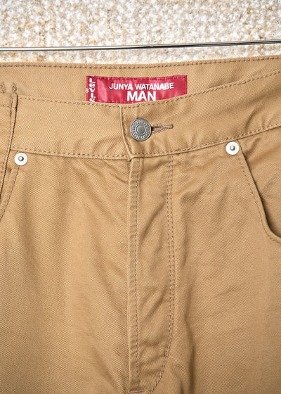 LEVI'S BROWN TROMPE LOEIL POCKETS COTTON PANTS SS2022 - SMALL